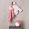 Outfit for Así doll 40 cm - Pink knit romper with gauze blanket for Matti doll