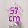 Outfit for Así doll 57 cm - Red flower dress with maroon hat for Pepa doll