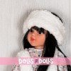 Outfit for Así doll 40 cm - Coral liberty dress with shearling for Sabrina doll