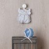 Outfit for Así doll 28 cm - Floral romper suit with blue hood for Gordi doll