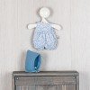 Outfit for Así doll 20 cm - Blue floral romper with blue hood for Bomboncín doll
