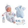Berenguer Boutique doll 38 cm - With blue pyjamas and accessories