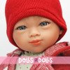 D'Nenes doll 34 cm - Mario with red plaid jacket and cap