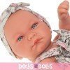 Antonio Juan doll 42 cm - Newborn Nica doll girl with printed dress