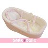 Antonio Juan doll Complements 40-42 cm - Pink flower and striped carrycot