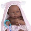 Antonio Juan doll 42 cm - Newborn african-american towel girl