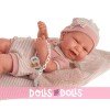 Antonio Juan doll 42 cm - Newborn girl Carla with sleeping bag