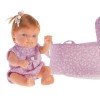 Antonio Juan doll 21 cm - Mufly with pink carrycot