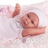 Antonio Juan doll 42 cm - Newborn Nica doll girl and pillow and bottle