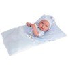 Antonio Juan doll 42 cm - Newborn boy Pipo with pillow sleeping bag