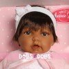 Antonio Juan doll 27 cm - Petit mixed race doll with pink jacket