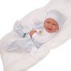 Antonio Juan doll 42 cm - Newborn boy Carlo with cushion