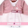 Outfit for Antonio Juan doll 33-34 cm - Pink square printed outfit with pink jacket