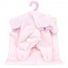 Outfit for Antonio Juan doll 26-27 cm - Long pink romper with hat and blanket