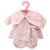 Outfit for Antonio Juan doll 26-27 cm - Flower printed dress with pink jacket