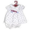 Outfit for Antonio Juan doll 40-42 cm - White dress with grey stars and matching knickers
