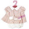 Outfit for Antonio Juan doll 40-42 cm - Pink and white printed dress with headband