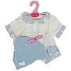 Outfit for Antonio Juan doll 40-42 cm - Blue and white star printed outfit with hat