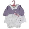 Outfit for Antonio Juan doll 40-42 cm - White star printed outfit with purple jacket