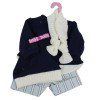 Outfit for Antonio Juan doll 40-42 cm - Navy outfit with hat and scarf
