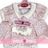 Outfit for Antonio Juan doll 40-42 cm - Pink printed dress with headband