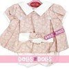 Outfit for Antonio Juan doll 40-42 cm - Pink and white printed dress with headband