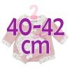 Outfit for Antonio Juan doll 40-42 cm - Pink polka dot romper with Beanie