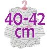 Clothes for Antonio Juan doll 40-42 cm - Grey striped dress and matching briefs
