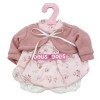 Outfit for Antonio Juan doll 26-27 cm - Light pink outfit with flower print and jacket 