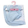 Outfit for Antonio Juan doll 26-27 cm - White and blue blanket with stars and blue outfit