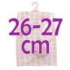 Outfit for Antonio Juan doll 26-27 cm - Pink and white plaid blanket with hat and bib