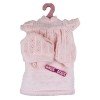 Outfit for Antonio Juan doll 33-34 cm - Pink knit outfit with hat and blanket