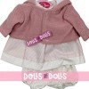 Outfit for Antonio Juan doll 33-34 cm - Pink dots and stripes set with jacket