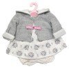 Outfit for Antonio Juan doll 40-42 cm - Printed dress with grey jacket