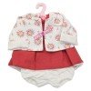 Outfit for Antonio Juan doll 40-42 cm - Hot pink dress with printed jacket