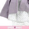 Outfit for Antonio Juan doll 40-42 cm - Printed dress with lilac jacket