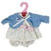 Outfit for Antonio Juan doll 26-27 cm - Flower printed outfit with blue jacket