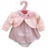 Outfit for Antonio Juan doll 33-34 cm - Honeycomb fabric dress with pale pink jacket