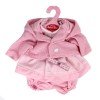 Outfit for Antonio Juan doll 33-34 cm - Honeycomb printed outfit with pink jacket