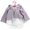 Outfit for Antonio Juan doll 40-42 cm - Printed dress with lilac jacket