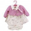 Outfit for Antonio Juan doll 40-42 cm - Birdy printed dress with fuschia jacket