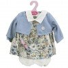 Outfit for Antonio Juan doll 40-42 cm - Flower printed dress with blue jacket