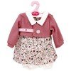 Outfit for Antonio Juan doll 40-42 cm - Flower printed outfit with dusky pink jacket