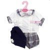 Outfit for Antonio Juan doll 40-42 cm - Square printed outfit with hat