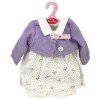 Outfit for Antonio Juan doll 40-42 cm - Birdy printed dress with mallow jacket