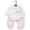 Outfit for Antonio Juan doll 40-42 cm - White and pink romper with hat