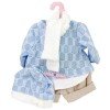 Outfit for Antonio Juan doll 40-42 cm - Printed blue outfit with scarf and hat