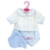 Outfit for Antonio Juan doll 40-42 cm - White strips printed outfit with hat