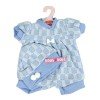 Outfit for Antonio Juan doll 40-42 cm - Blue squares dress with hat