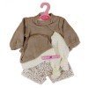 Outfit for Antonio Juan doll 40-42 cm - Brown star printed outfit with hat and scarf